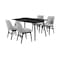 Armen Living Westmont and Azalea Gray and Black Wood 5 Piece Dining Set SETWEDI5AZBLGR - alternate 1